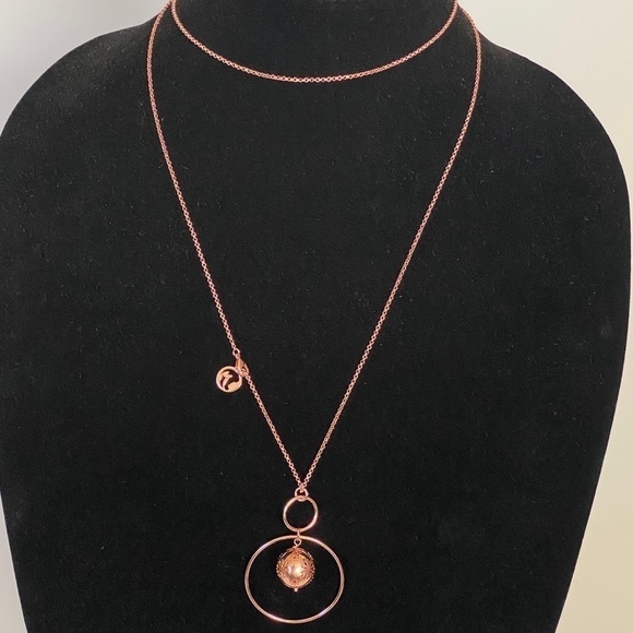 Necklace Rose Gold Plated with Hallow Ball 36” - Picture 8 of 8